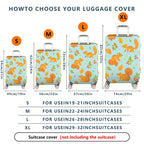 1-Piece Animal Autumn Leaf Cherry Squirrel Pattern  Suitcase Luggage Cover, Stretch Protective Sleeve