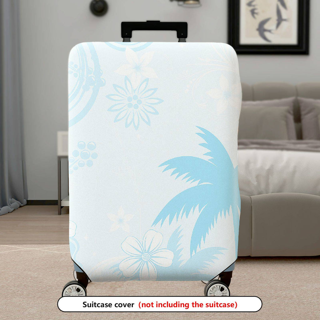 1-Piece Hawaiian Palm Beach Floral Music Landscape  Suitcase Luggage Cover, Stretch Protective Sleeve