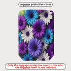 1-Piece Purple Blue White Floral Luggage  Suitcase Luggage Cover, Stretch Protective Sleeve