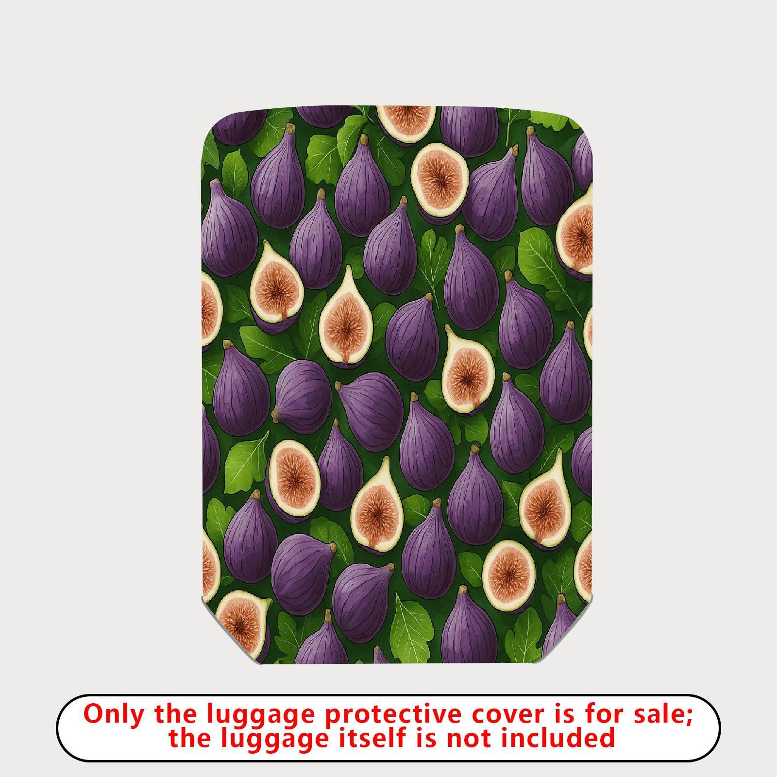 1-Piece Fig Leaf Fruit Nature Travel Holiday  Suitcase Luggage Cover, Stretch Protective Sleeve