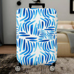 1-Piece Abstract Blue Watercolor Brushstroke Pattern  Suitcase Luggage Cover, Stretch Protective Sleeve