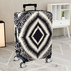 1-Piece Tribal Geometric Diamond Pattern Black White  Suitcase Luggage Cover, Stretch Protective Sleeve