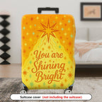 1-Piece Inspirational Bright Starry Quote Text Holiday  Suitcase Luggage Cover, Stretch Protective Sleeve