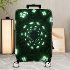 1-Piece Geometric Futuristic  Abstract Digital Matrix  Suitcase Luggage Cover, Stretch Protective Sleeve
