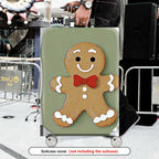 1-Piece Gingerbread Man  Holiday Festive Fun  Suitcase Luggage Cover, Stretch Protective Sleeve