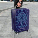 1-Piece Tree of Life Stars Cosmic Spiritual Quote  Suitcase Luggage Cover, Stretch Protective Sleeve