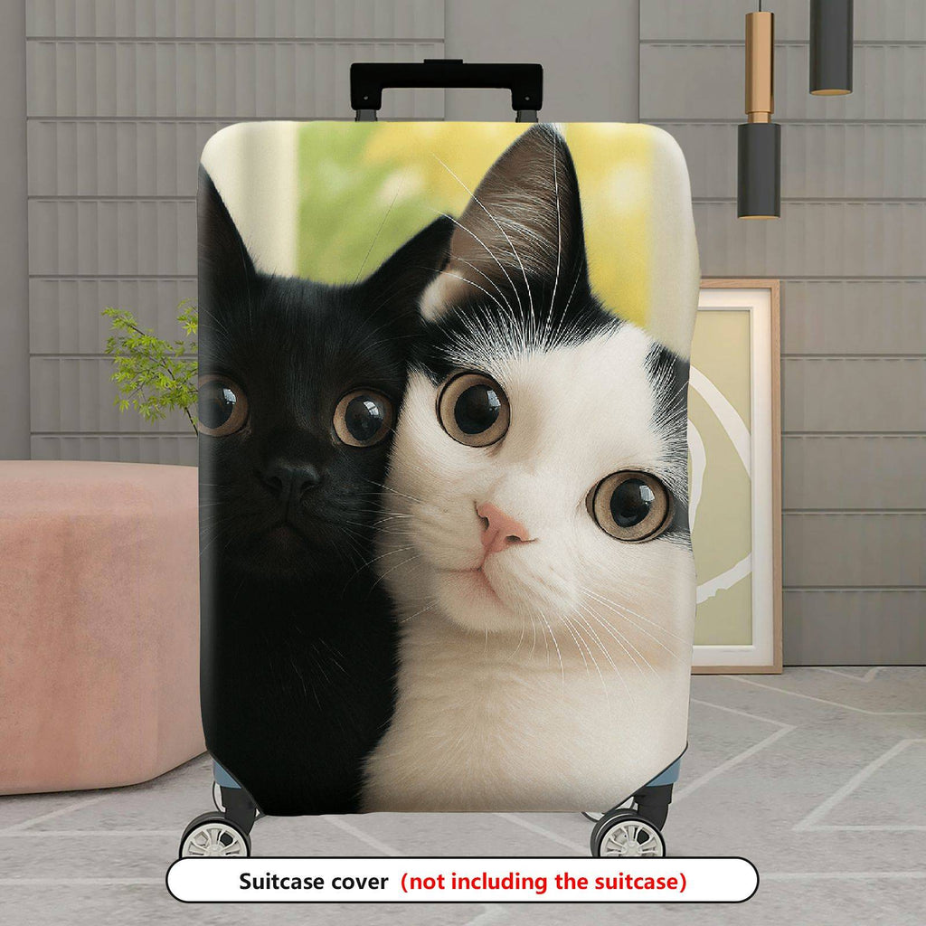 1-Piece Cute Cat Lovers  Animal Fun Decorative  Suitcase Luggage Cover, Stretch Protective Sleeve