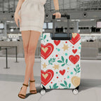 1-Piece Heart Leaf Star Dot Geometric Romantic  Suitcase Luggage Cover, Stretch Protective Sleeve