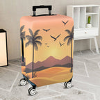 1-Piece Sunset Beach Tropical Birds Mountain Landscape Nature Scene  Suitcase Luggage Cover, Stretch Protective Sleeve