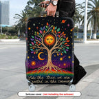 1-Piece Cosmic Tree Colorful Star Sun Moon Spaceship  Suitcase Luggage Cover, Stretch Protective Sleeve