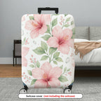 1-Piece Floral Pink Blossom Leaf Artistic Pattern Creative Nature  Suitcase Luggage Cover, Stretch Protective Sleeve