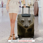 1-Piece Animal Wildlife Close-up Nature Photography Gray  Suitcase Luggage Cover, Stretch Protective Sleeve