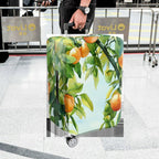 1-Piece Orange Fruit Tree Leaf Nature Travel Holiday  Suitcase Luggage Cover, Stretch Protective Sleeve