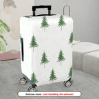 1-Piece Christmas Tree Holiday Seasonal Snow Star Winter  Suitcase Luggage Cover, Stretch Protective Sleeve