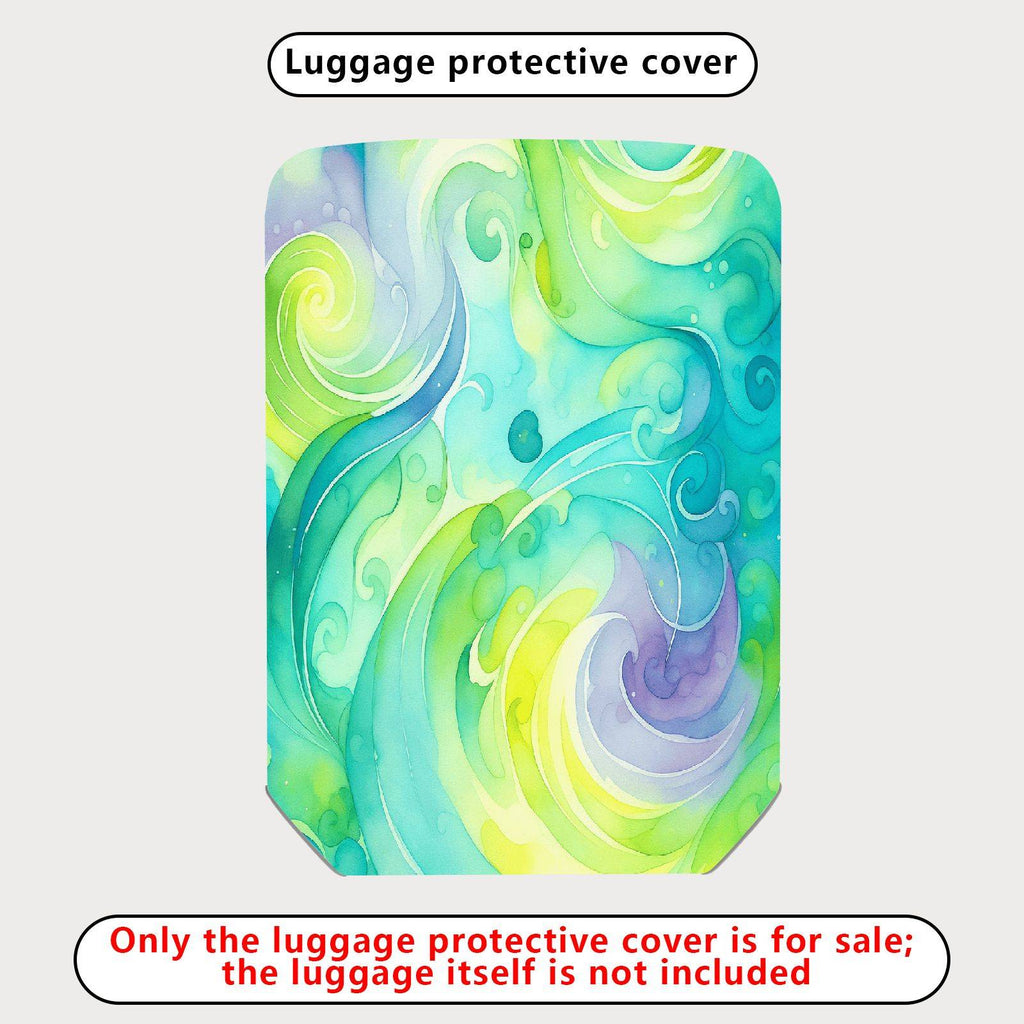 1-Piece Abstract Colorful Artistic Swirl Watercolor Pattern  Suitcase Luggage Cover, Stretch Protective Sleeve