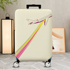 1-Piece Airplane Rainbow Minimalist Colorful Travel Adventure Luggage  Suitcase Luggage Cover, Stretch Protective Sleeve
