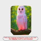 1-Piece Cute Owl Pink Forest Nature Animal  Suitcase Luggage Cover, Stretch Protective Sleeve