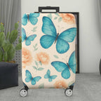 1-Piece Butterfly Floral Pastel Travel Luggage  Suitcase Luggage Cover, Stretch Protective Sleeve