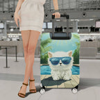 1-Piece Cat Sunglasses Pool Sun Holiday Vacation  Suitcase Luggage Cover, Stretch Protective Sleeve