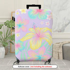 1-Piece Colorful Floral Tropical Vacation Summer Holiday  Suitcase Luggage Cover, Stretch Protective Sleeve