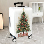 1-Piece Christmas Tree Holiday Festive Cheerful Merry  Suitcase Luggage Cover, Stretch Protective Sleeve
