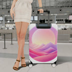 1-Piece Sunrise Mountain Landscape Pastel Scenic Artistic Colorful  Suitcase Luggage Cover, Stretch Protective Sleeve