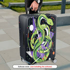1-Piece Green Snake Abstract Geometric Artistic Cosmic  Suitcase Luggage Cover, Stretch Protective Sleeve