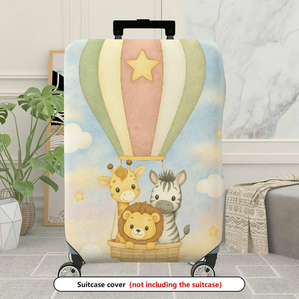 1-Piece Animal Hot Air Balloon Star Cloud Sky  Suitcase Luggage Cover, Stretch Protective Sleeve