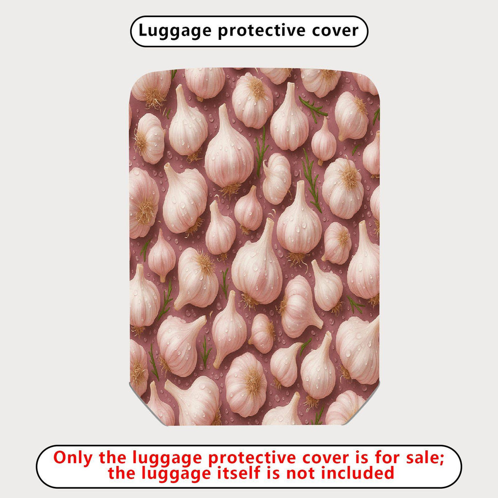 1-Piece Garlic Artistic Cute Unique Stylish Fun  Suitcase Luggage Cover, Stretch Protective Sleeve
