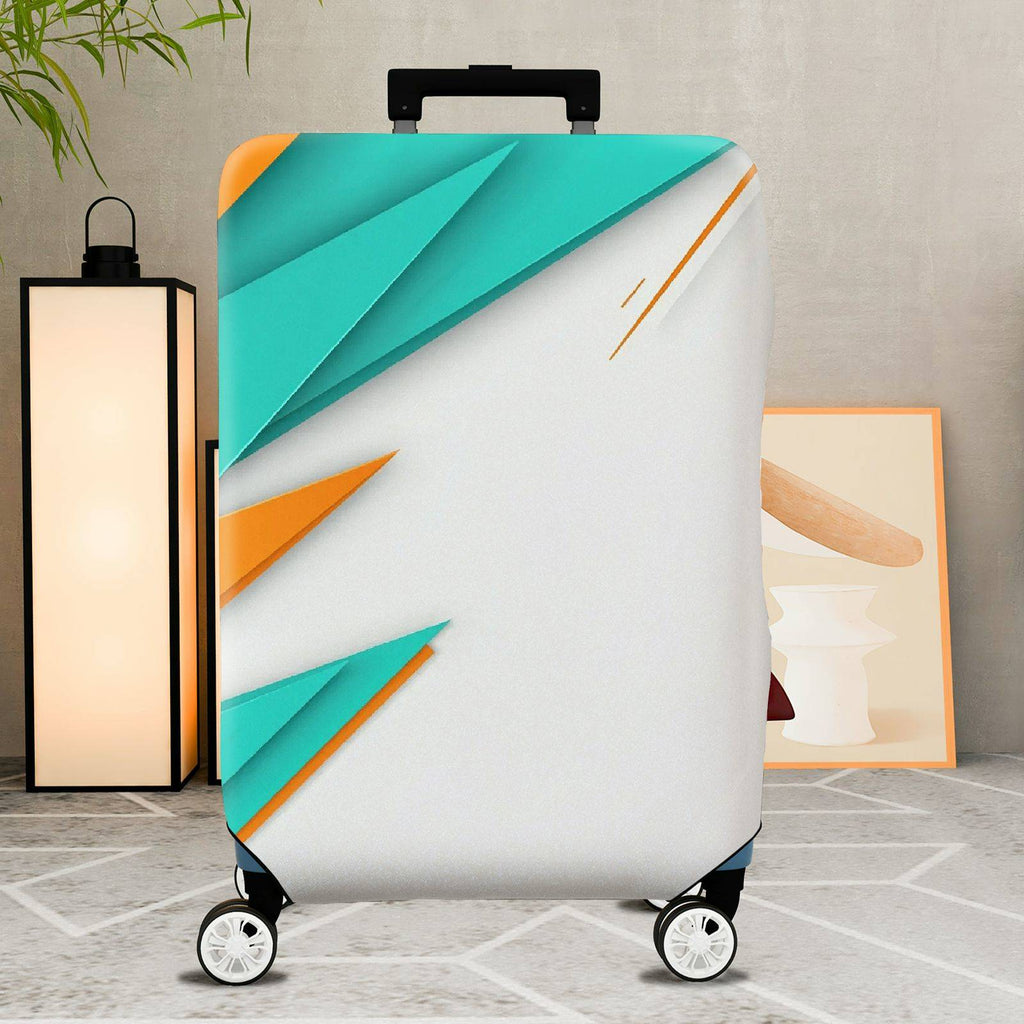 1-Piece Abstract Geometric Modern Colorful Artistic Stylish  Suitcase Luggage Cover, Stretch Protective Sleeve