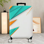 1-Piece Abstract Geometric Modern Colorful Artistic Stylish  Suitcase Luggage Cover, Stretch Protective Sleeve