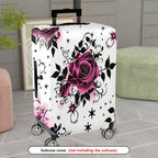 1-Piece Rose Floral Star Pattern Decorative  Suitcase Luggage Cover, Stretch Protective Sleeve