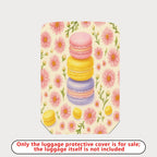 1-Piece Floral Macaron Pastel Cute Colorful Fun  Suitcase Luggage Cover, Stretch Protective Sleeve