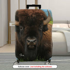1-Piece Bison Wildlife Nature Animal Landscape Scenic  Suitcase Luggage Cover, Stretch Protective Sleeve