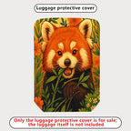 1-Piece Red Panda Floral Leaf Nature Animal Cute  Suitcase Luggage Cover, Stretch Protective Sleeve