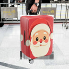 1-Piece Santa Claus Cute Red Christmas Holiday Festive  Suitcase Luggage Cover, Stretch Protective Sleeve