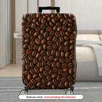 1-Piece Coffee Bean Espresso Pattern Travel Holiday Vacation  Suitcase Luggage Cover, Stretch Protective Sleeve