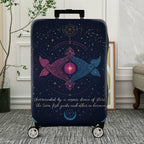 1-Piece Cosmic Zodiac Fish Starry Astrological Spiritual  Suitcase Luggage Cover, Stretch Protective Sleeve