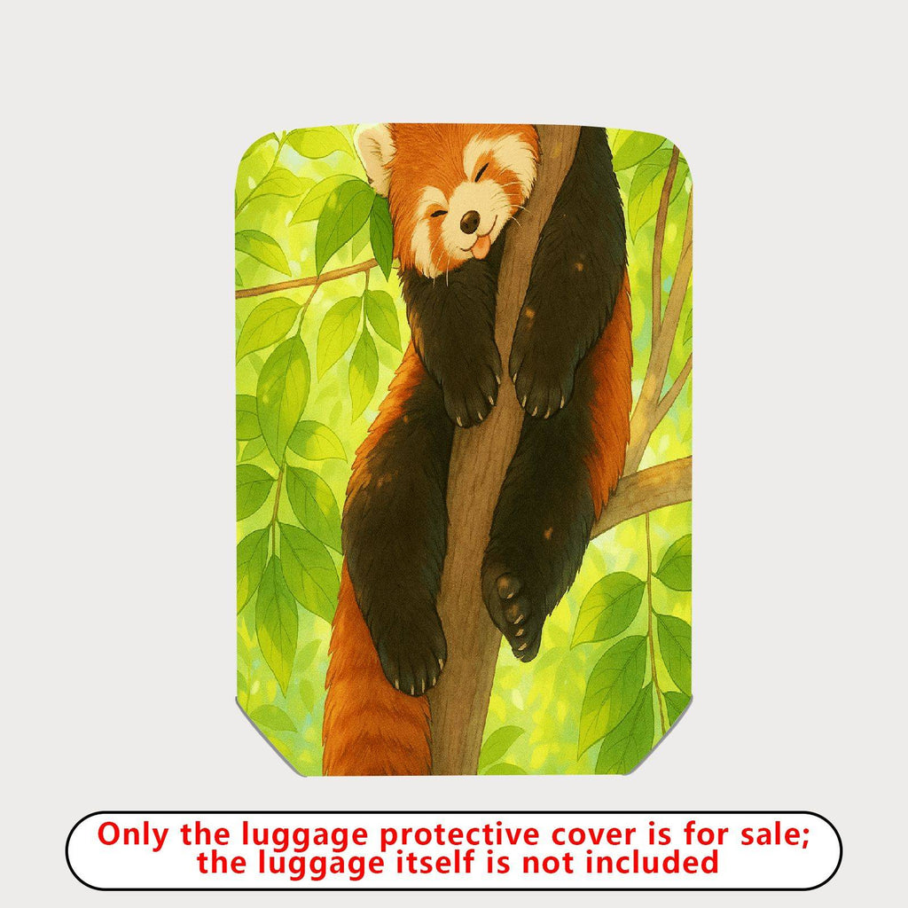 1-Piece Cute Red Panda Tree Leaves Nature Animal  Suitcase Luggage Cover, Stretch Protective Sleeve