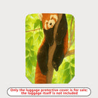 1-Piece Cute Red Panda Tree Leaves Nature Animal  Suitcase Luggage Cover, Stretch Protective Sleeve