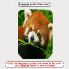 1-Piece Red Panda Nature Animal Wildlife Lush Green Cute  Suitcase Luggage Cover, Stretch Protective Sleeve