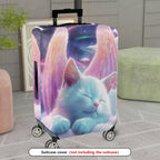 1-Piece Angel Cat Galaxy Dream Wing Star  Suitcase Luggage Cover, Stretch Protective Sleeve