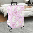 1-Piece Cute Cat Rainbow Star Bow Flower  Suitcase Luggage Cover, Stretch Protective Sleeve