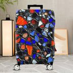 1-Piece Abstract Colorful Mosaic Geometric Artistic Vibrant  Suitcase Luggage Cover, Stretch Protective Sleeve