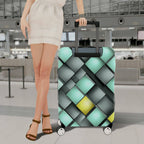 1-Piece Abstract Geometric Modern Artistic Colorful  Suitcase Luggage Cover, Stretch Protective Sleeve