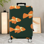 1-Piece Animal Fish Green Pattern  Suitcase Luggage Cover, Stretch Protective Sleeve