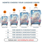 1-Piece Owl Moonlight Garden Floral Dream Fantasy  Suitcase Luggage Cover, Stretch Protective Sleeve
