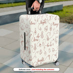 1-Piece Christmas Holiday Festive Merry Joy Pattern  Suitcase Luggage Cover, Stretch Protective Sleeve