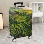1-Piece Green Maze Landscape Nature Scenic Art  Suitcase Luggage Cover, Stretch Protective Sleeve