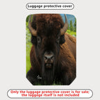 1-Piece Bison Wildlife Nature Animal Landscape Scenic  Suitcase Luggage Cover, Stretch Protective Sleeve